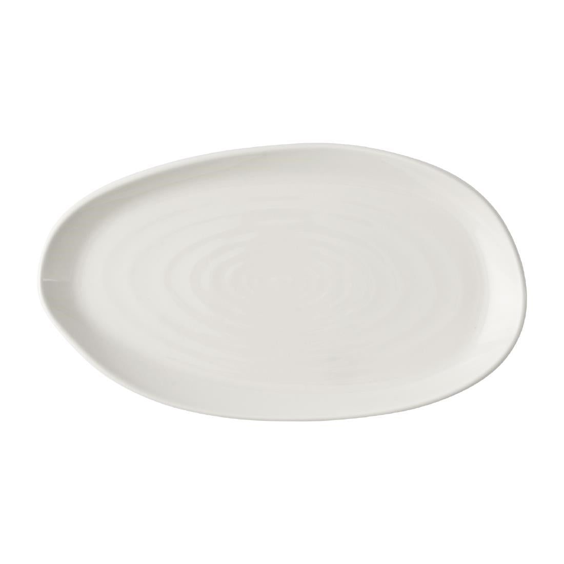 JA071 - Churchill Envisage Natural White Organic Oblong Plates 260x150mm (6 Pack)