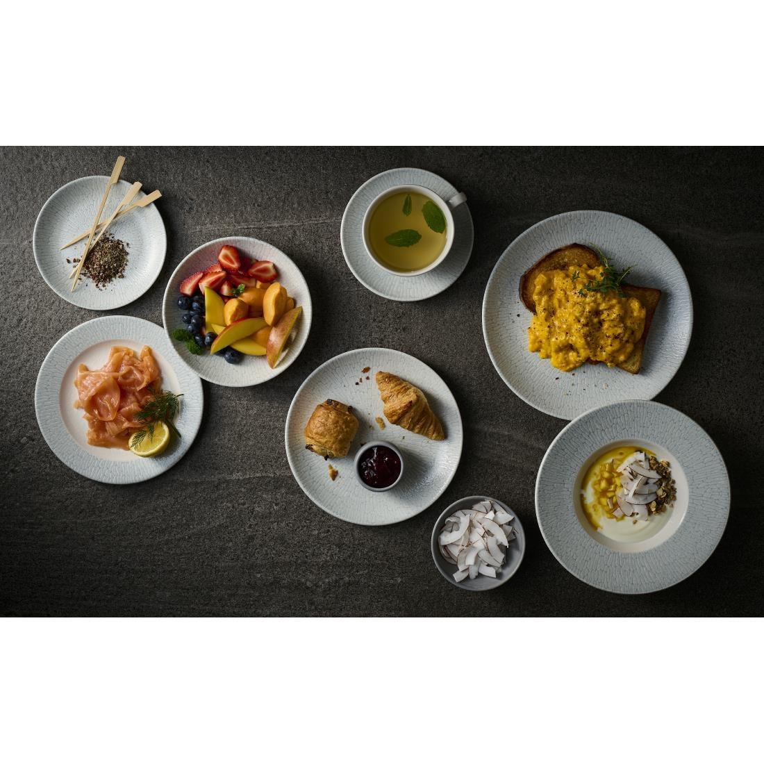 JA099 - Churchill Delta Grey Profile Wide Rim Bowls 240mm (12 Pack)