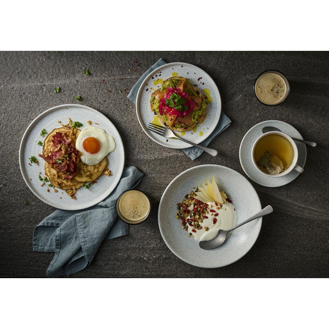 JA084 - Churchill Delta Grey Walled Plates 157mm (6 Pack)