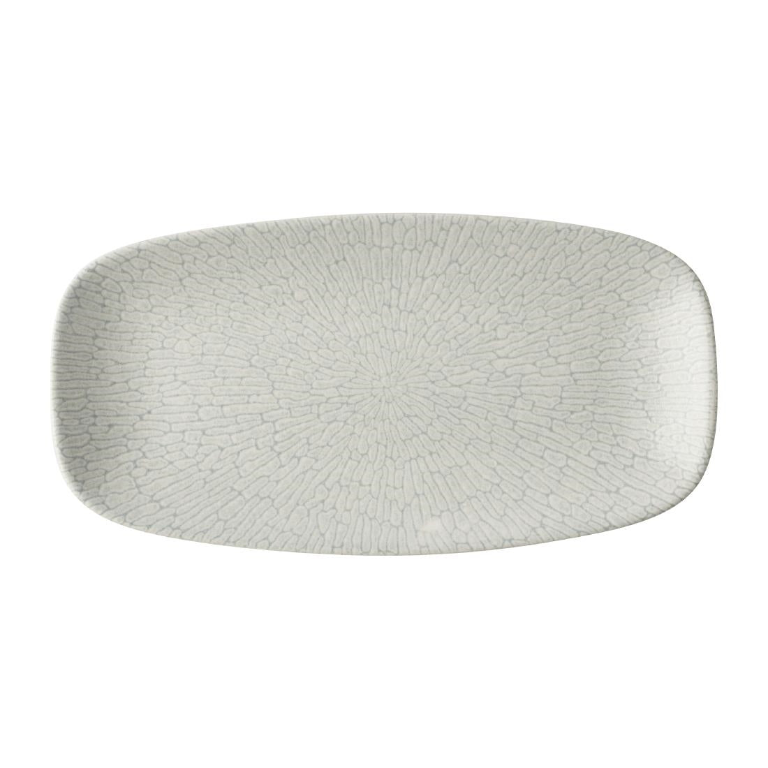 JA086 - Churchill Delta Grey Oblong Plates 298x153mm (12 Pack)