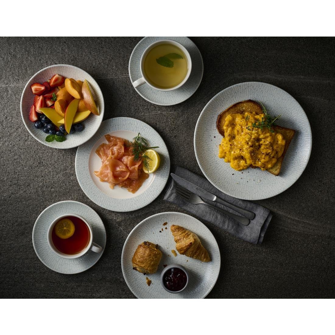 JA091 - Churchill Delta Grey Saucers 118mm (12 Pack)