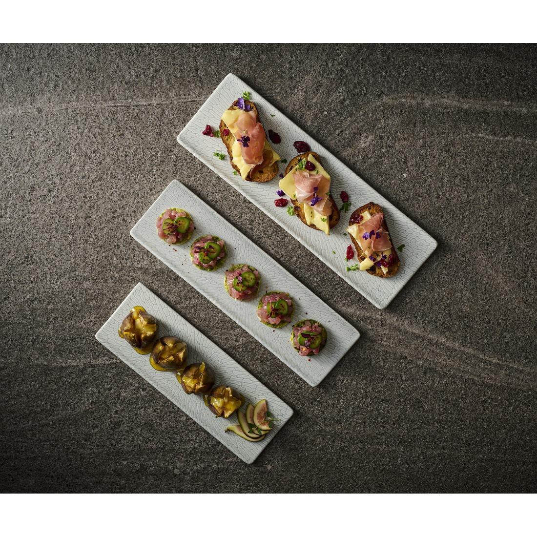 JA093 - Churchill Delta Grey Tasting Trays 282x85mm (6 Pack)
