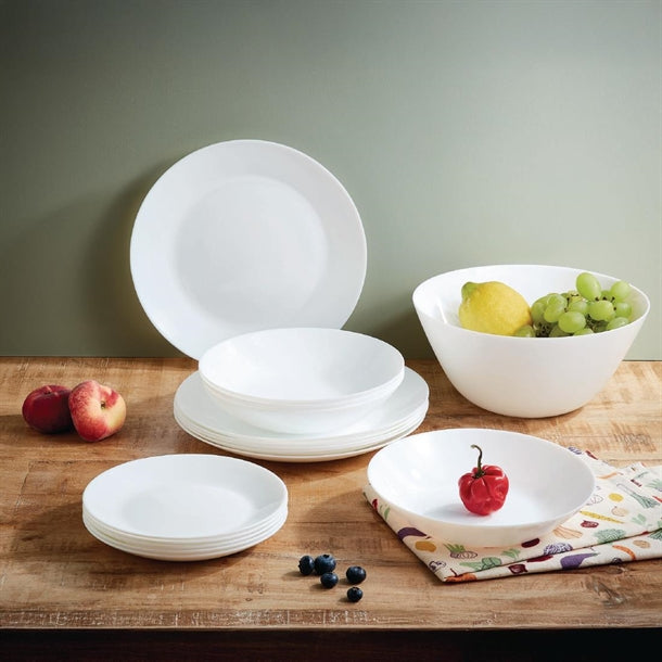 JA192 Luminarc ZelIe Dinner Plates White 250mm (12 Pack)