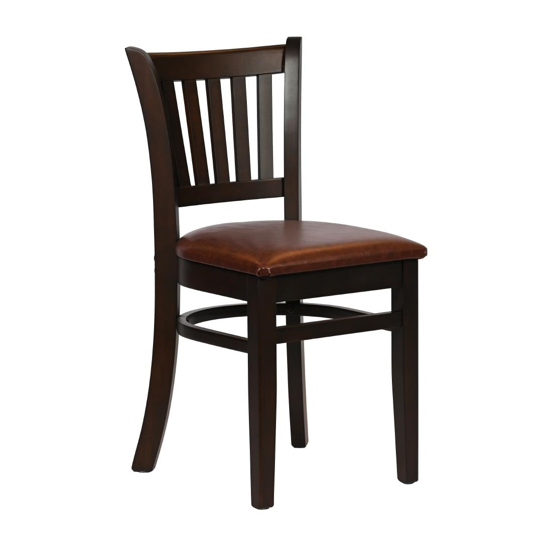 JA200 - Turin Dining Table with 4 Manhattan Chairs in Dark Walnut with Bison Espresso