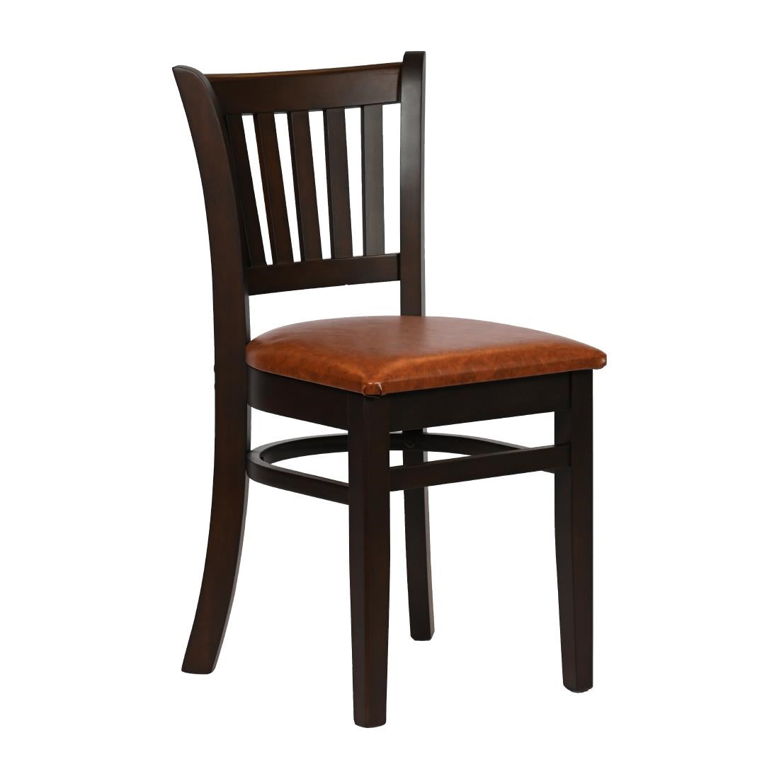 JA201 - Turin Dining Table with 4 Manhattan Chairs in Dark Walnut with Bison Tan