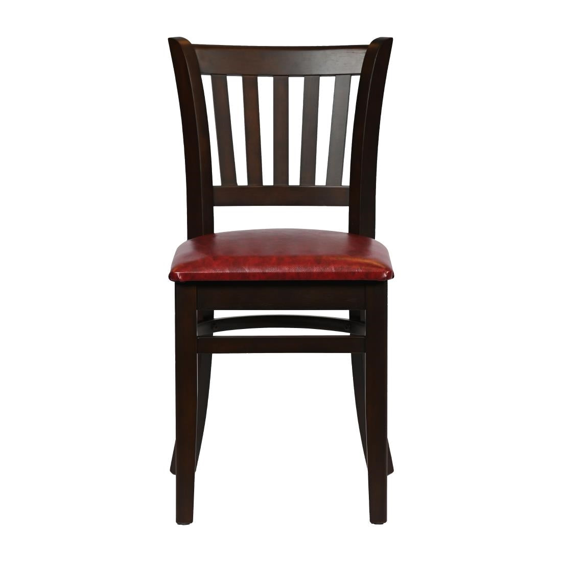 JA203 - Turin Dining Table with 4 Manhattan Chairs in Dark Walnut with Bison Bordeaux