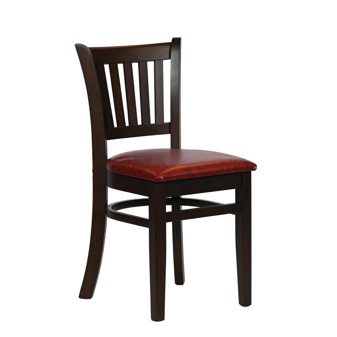 JA203 - Turin Dining Table with 4 Manhattan Chairs in Dark Walnut with Bison Bordeaux