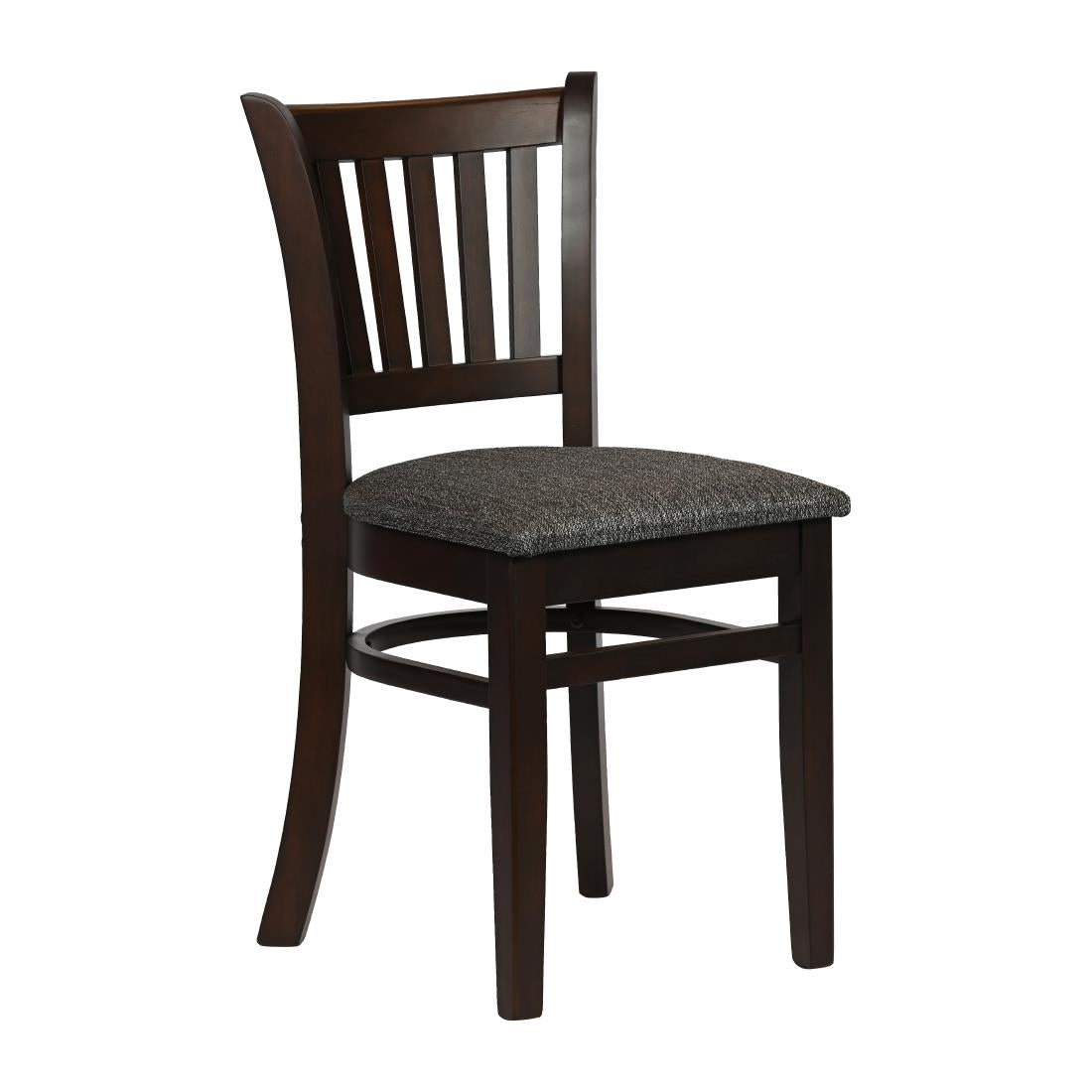 JA205 - Turin Dining Table with 4 Manhattan Chairs in Dark Walnut with Shetland Smoke