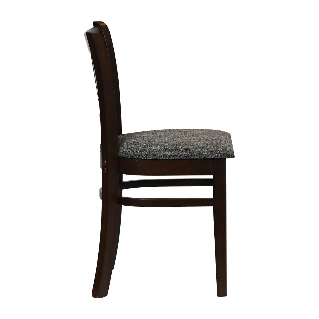 JA205 - Turin Dining Table with 4 Manhattan Chairs in Dark Walnut with Shetland Smoke