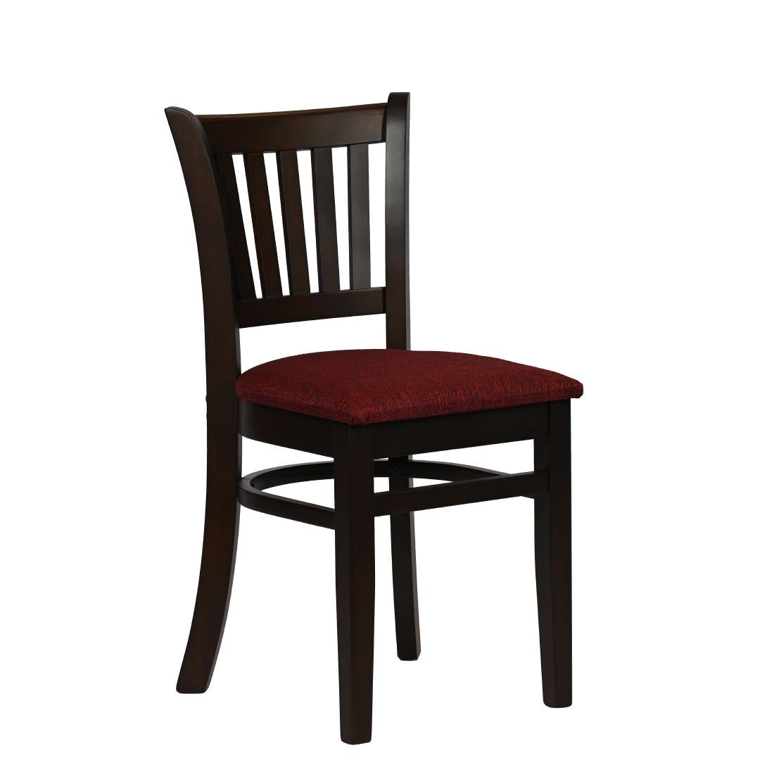 JA206 - Turin Dining Table with 4 Manhattan Chairs in Dark Walnut with Shetland Scarlett