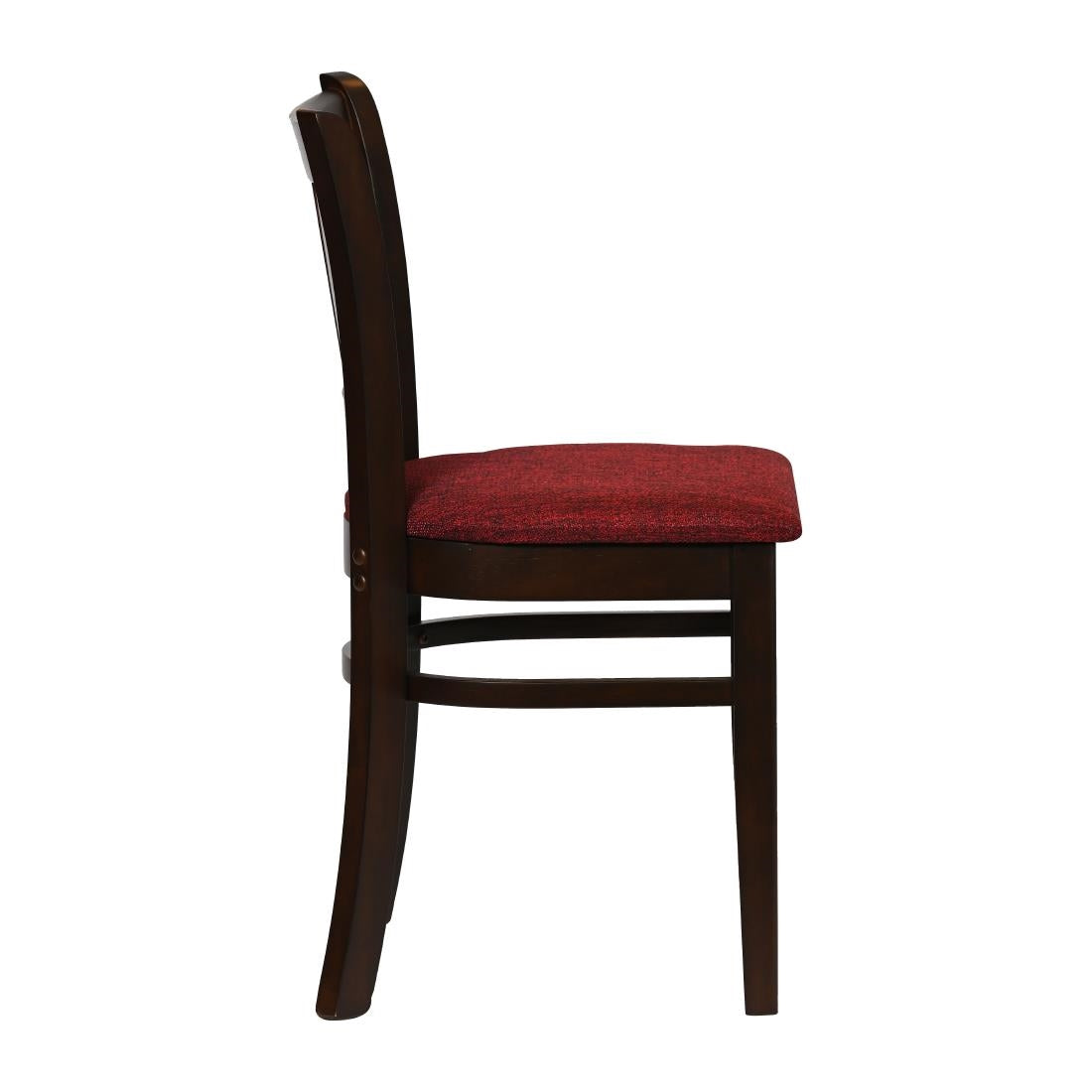 JA206 - Turin Dining Table with 4 Manhattan Chairs in Dark Walnut with Shetland Scarlett