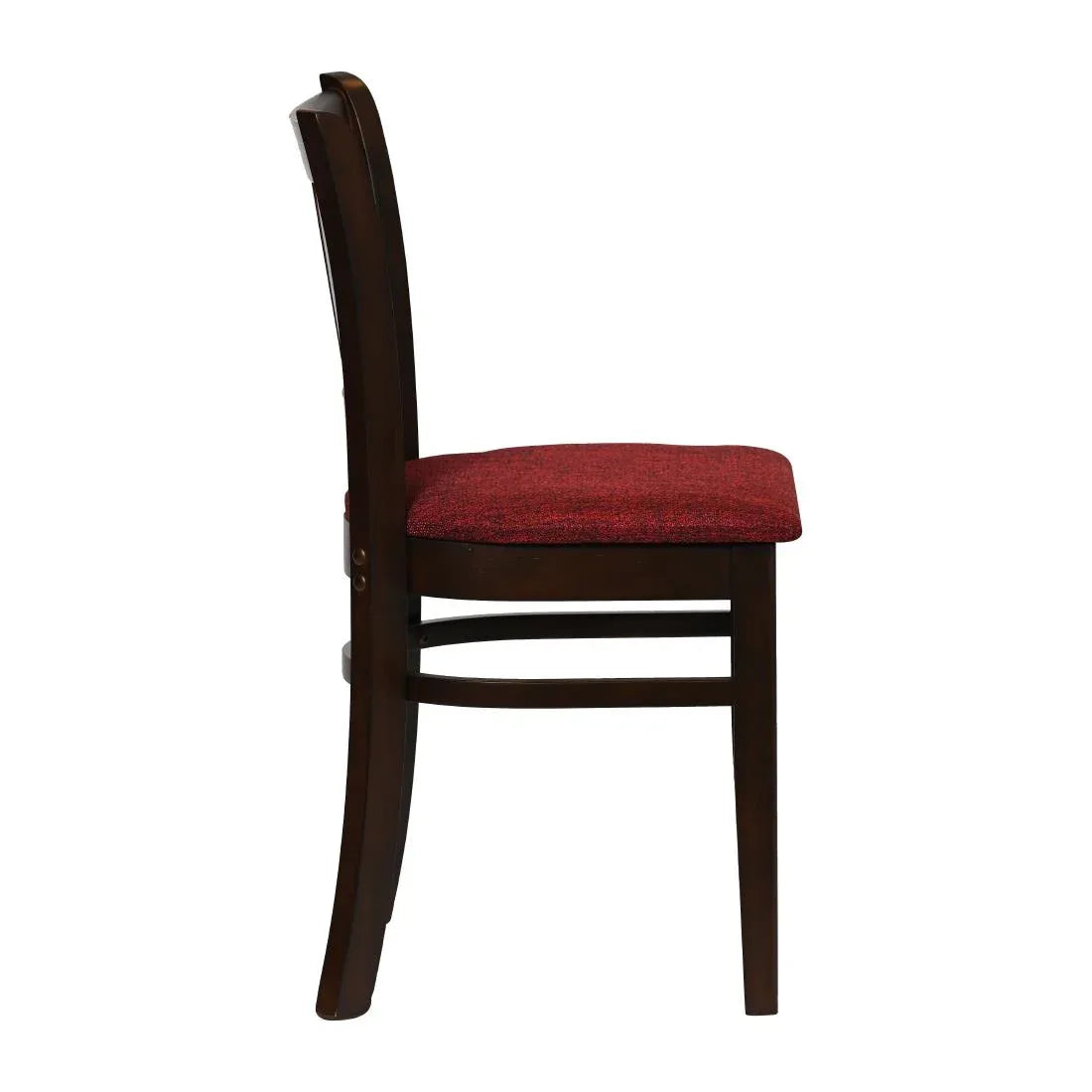 JA206 - Turin Dining Table with 4 Manhattan Chairs in Dark Walnut with Shetland Scarlett
