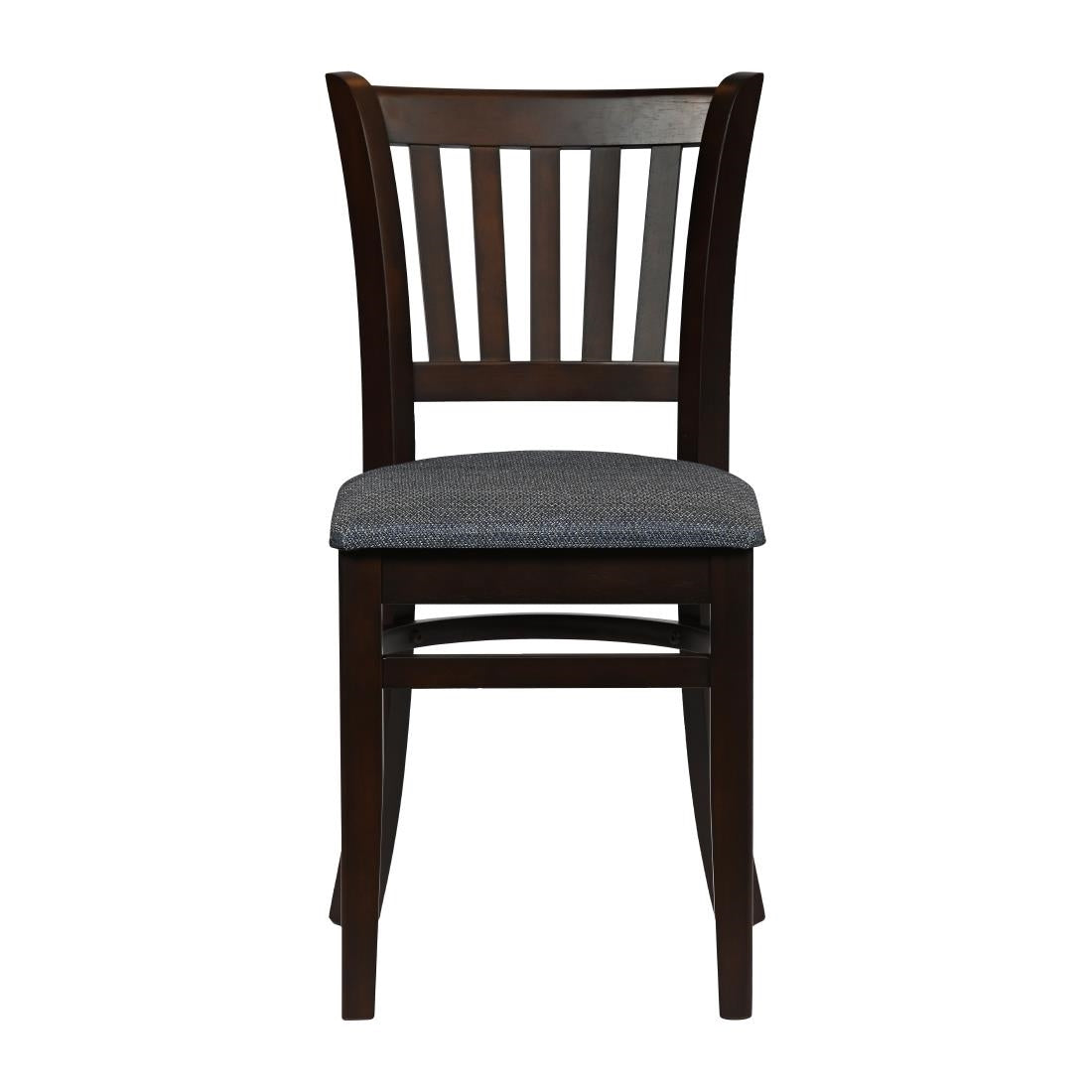 JA207 - Turin Dining Table with 4 Manhattan Chairs in Dark Walnut with Shetland Sea