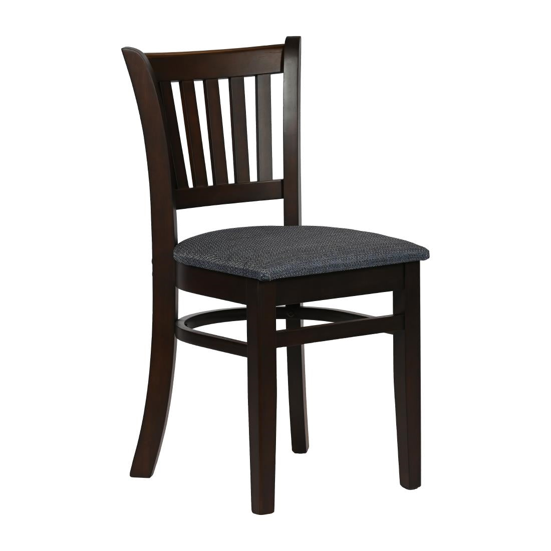 JA207 - Turin Dining Table with 4 Manhattan Chairs in Dark Walnut with Shetland Sea