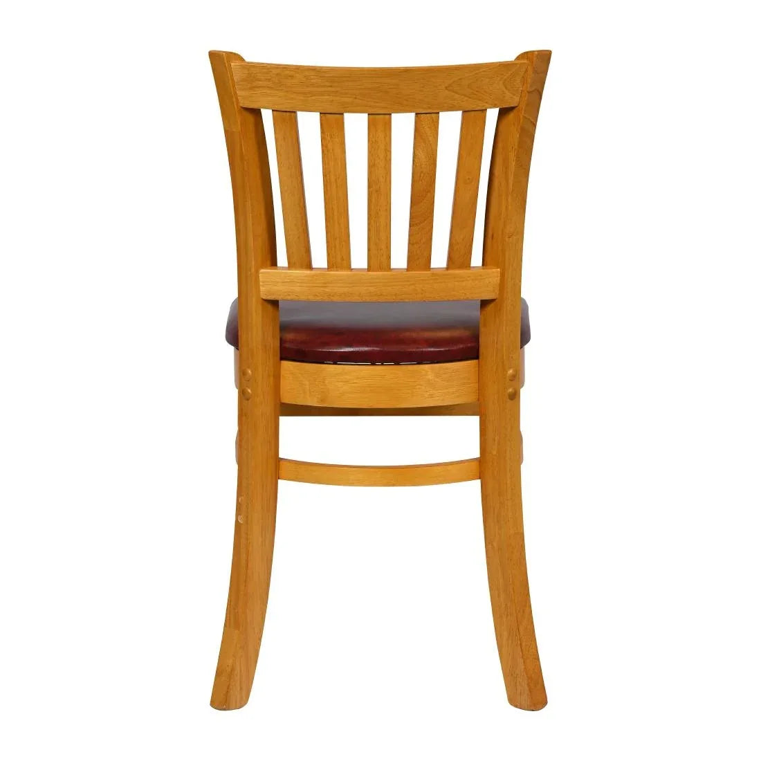 JA211 - Turin Dining Table with 4 Manhattan Chairs in Soft Oak with Bison Bordeaux