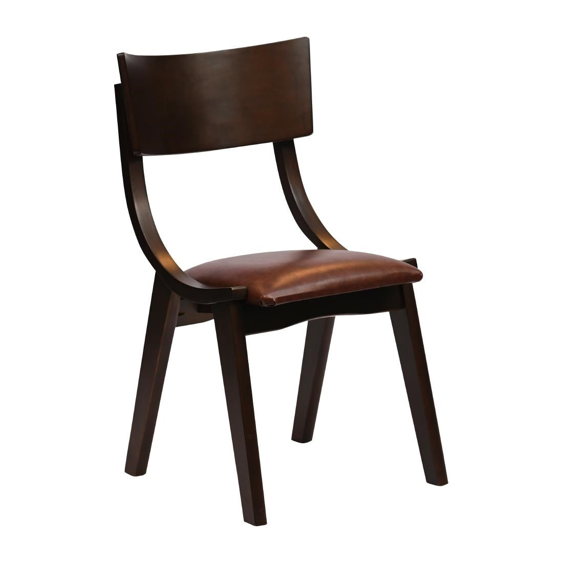 JA240 Chelsea Dining Chairs in Dark Walnut with Bison Espresso Seats (6 Pack)