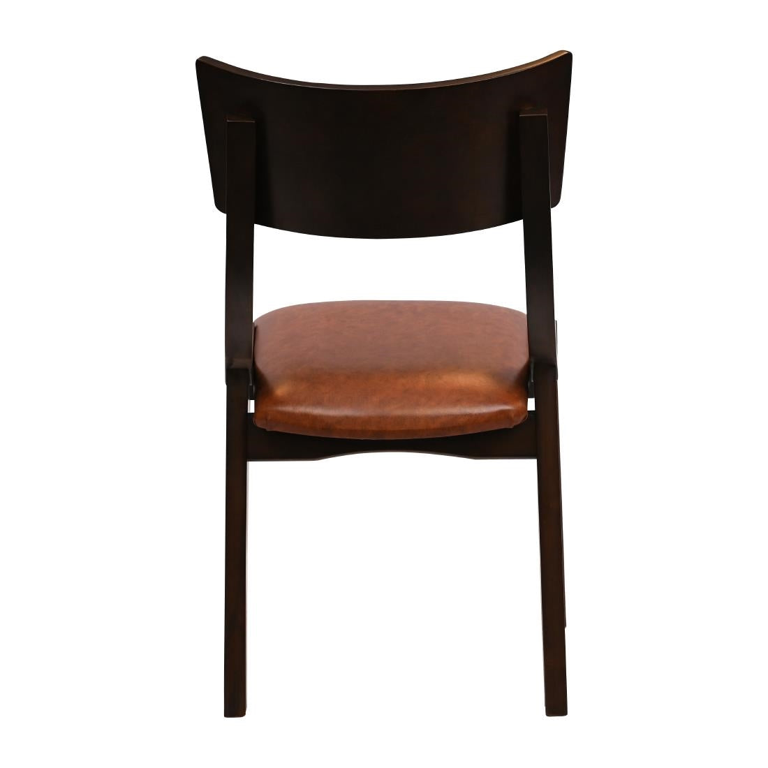 JA241 Chelsea Dining Chairs in Dark Walnut with Bison Tan Seats (6 Pack)