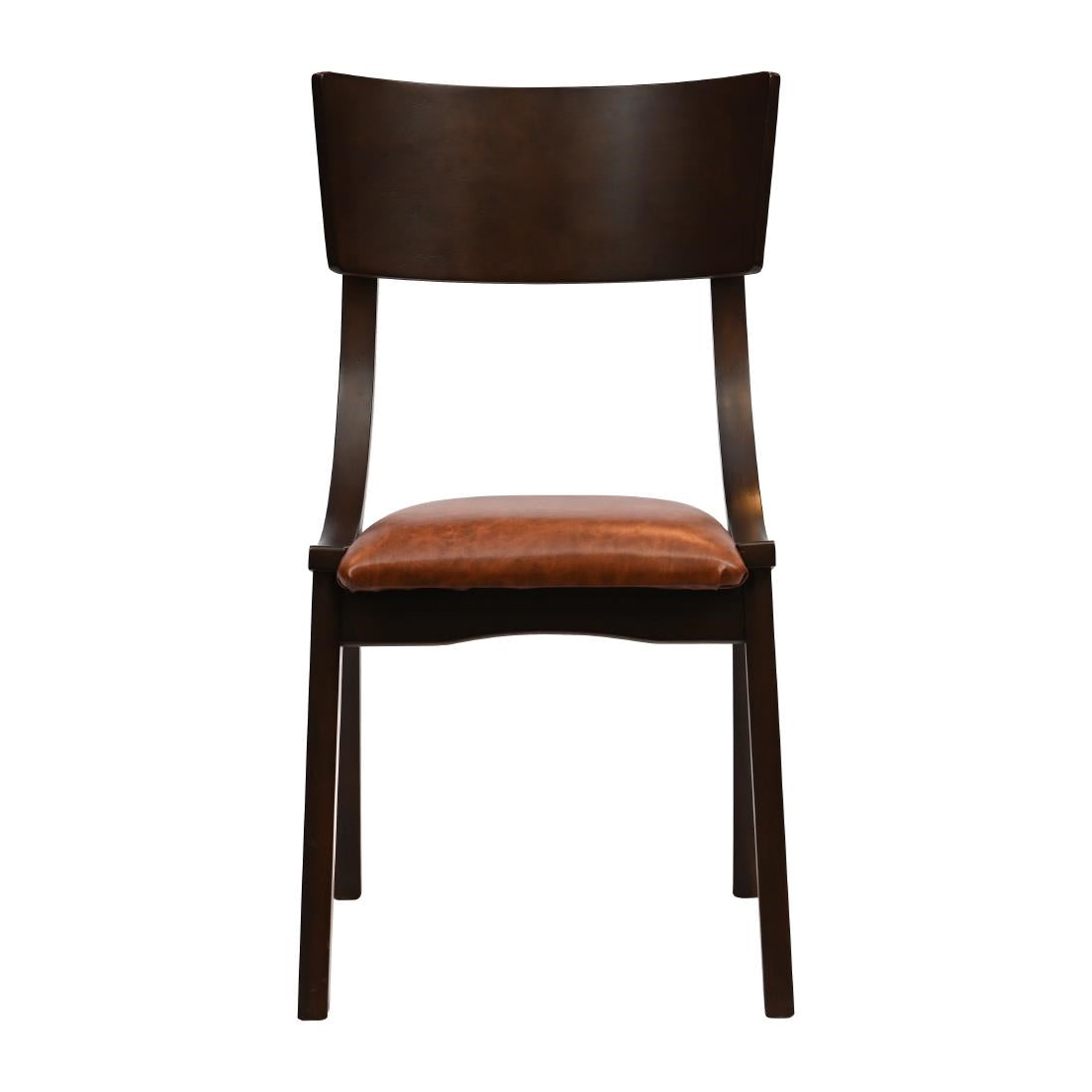 JA241 Chelsea Dining Chairs in Dark Walnut with Bison Tan Seats (6 Pack)