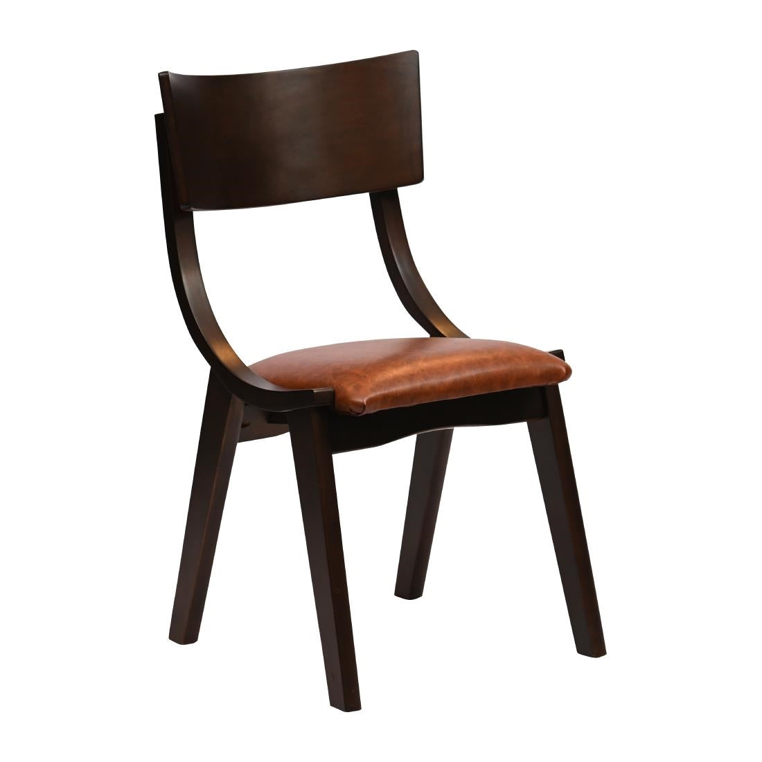 JA241 Chelsea Dining Chairs in Dark Walnut with Bison Tan Seats (6 Pack)