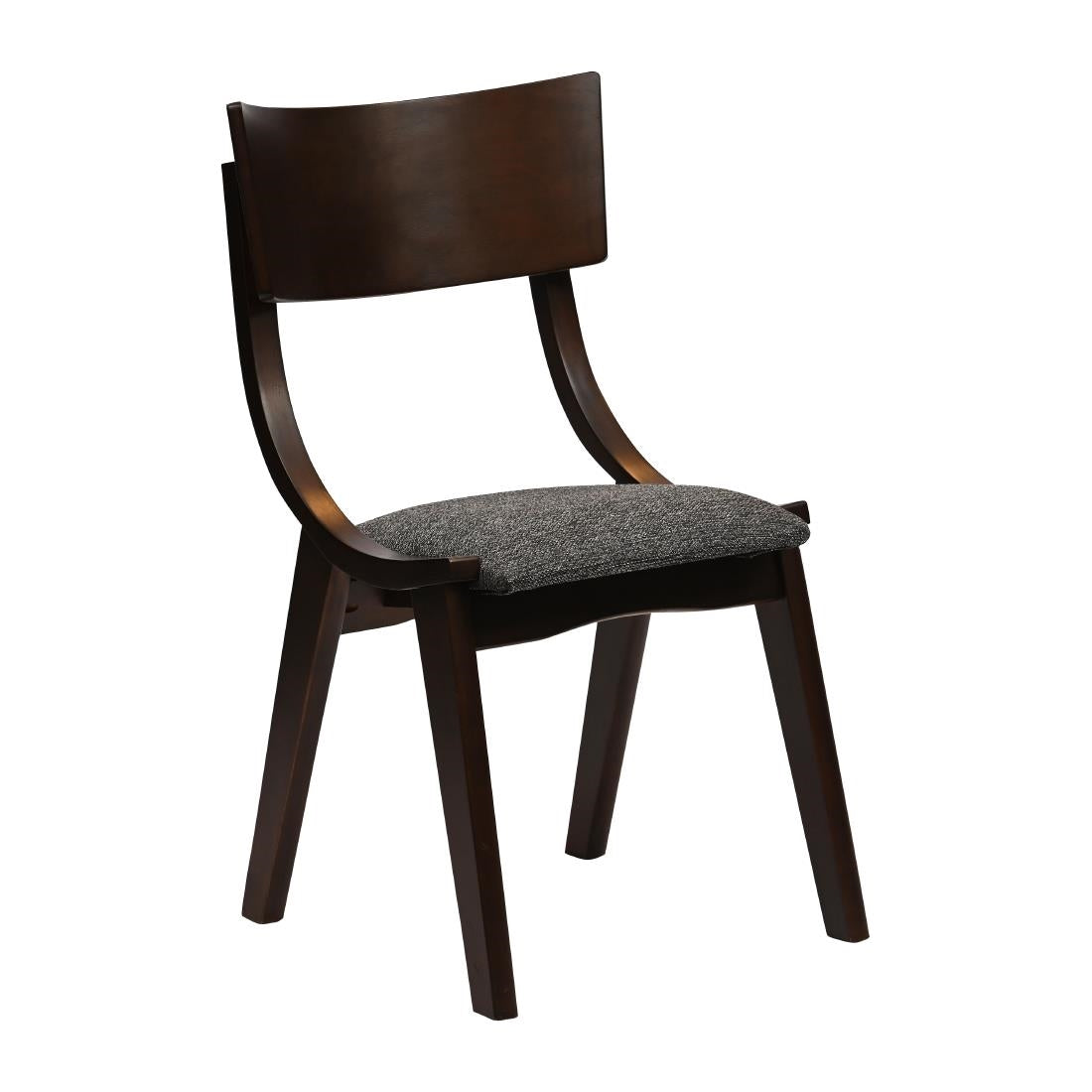 JA245 Chelsea Dining Chairs in Dark Walnut with Shetland Smoke Seats (6 Pack)