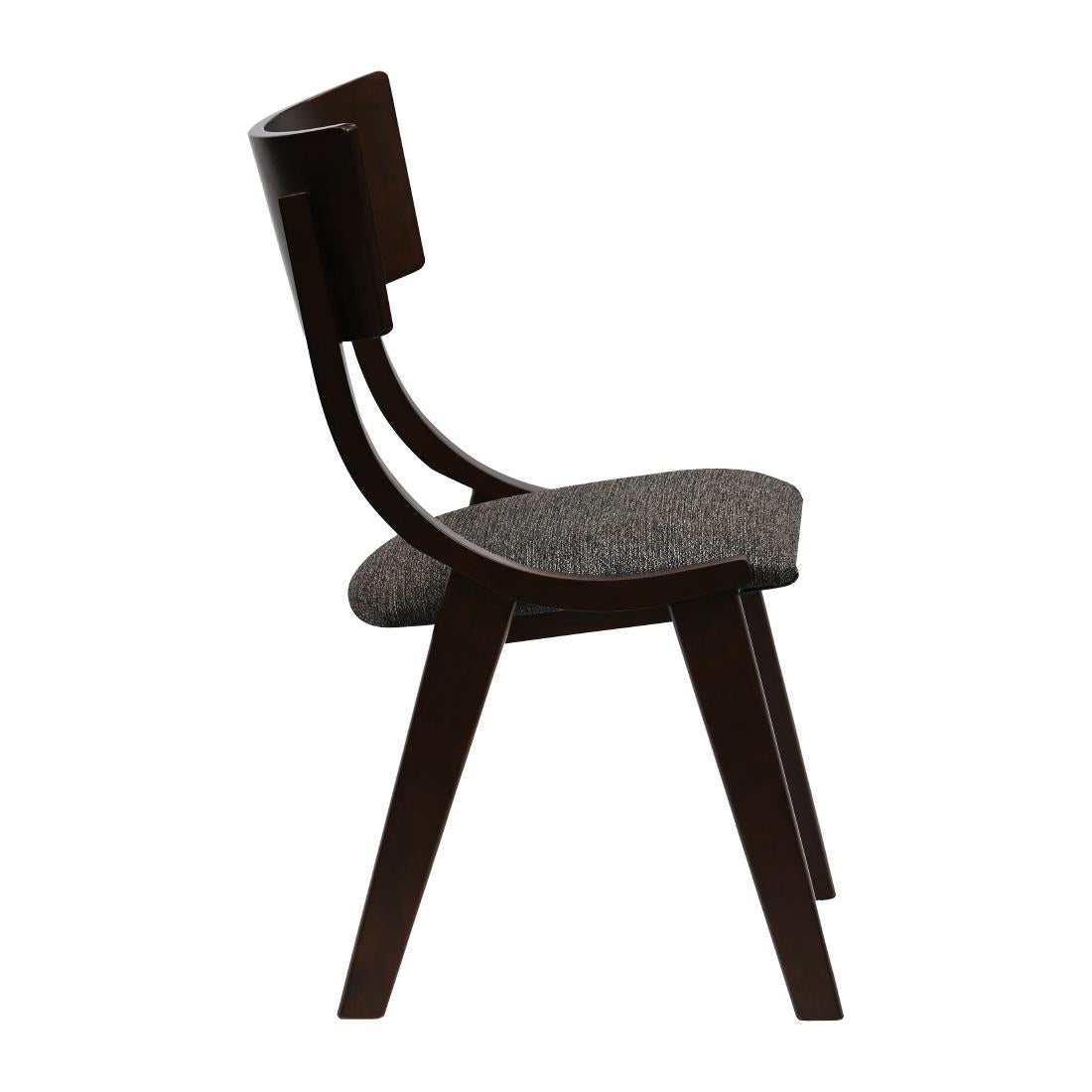 JA245 Chelsea Dining Chairs in Dark Walnut with Shetland Smoke Seats (6 Pack)