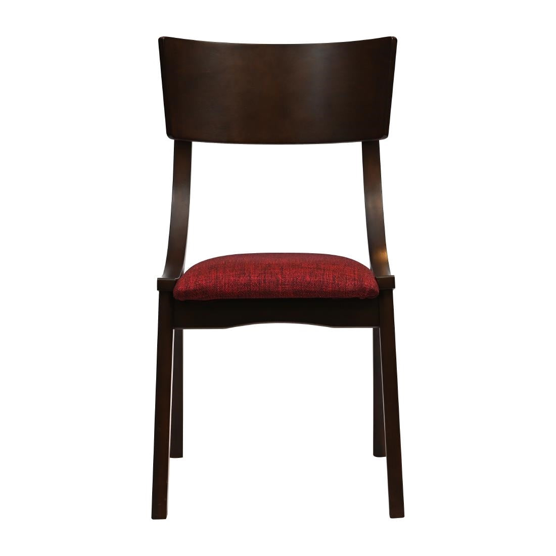 JA246 Chelsea Dining Chairs in Dark Walnut with Shetland Scarlett Seats (6 Pack)