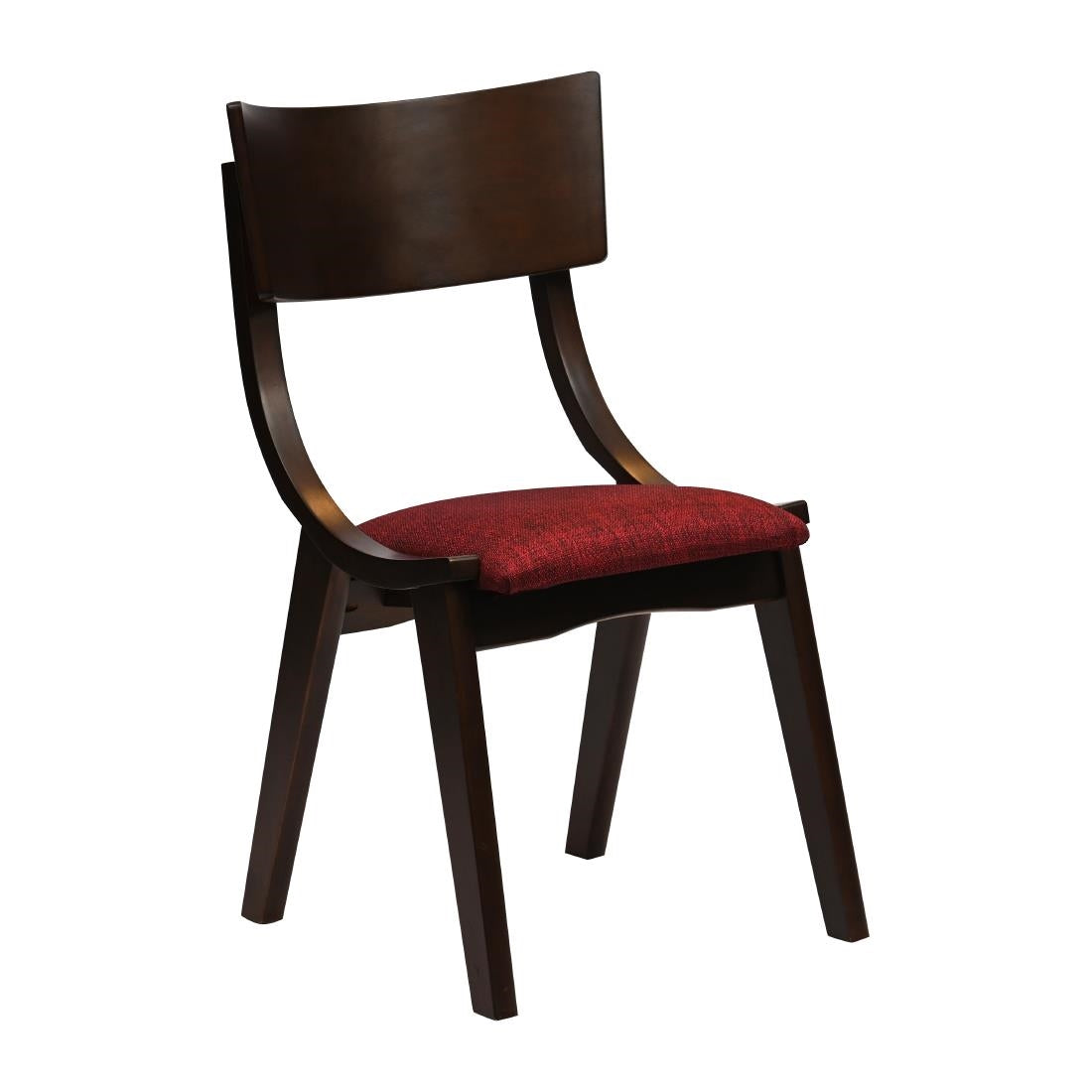 JA246 Chelsea Dining Chairs in Dark Walnut with Shetland Scarlett Seats (6 Pack)