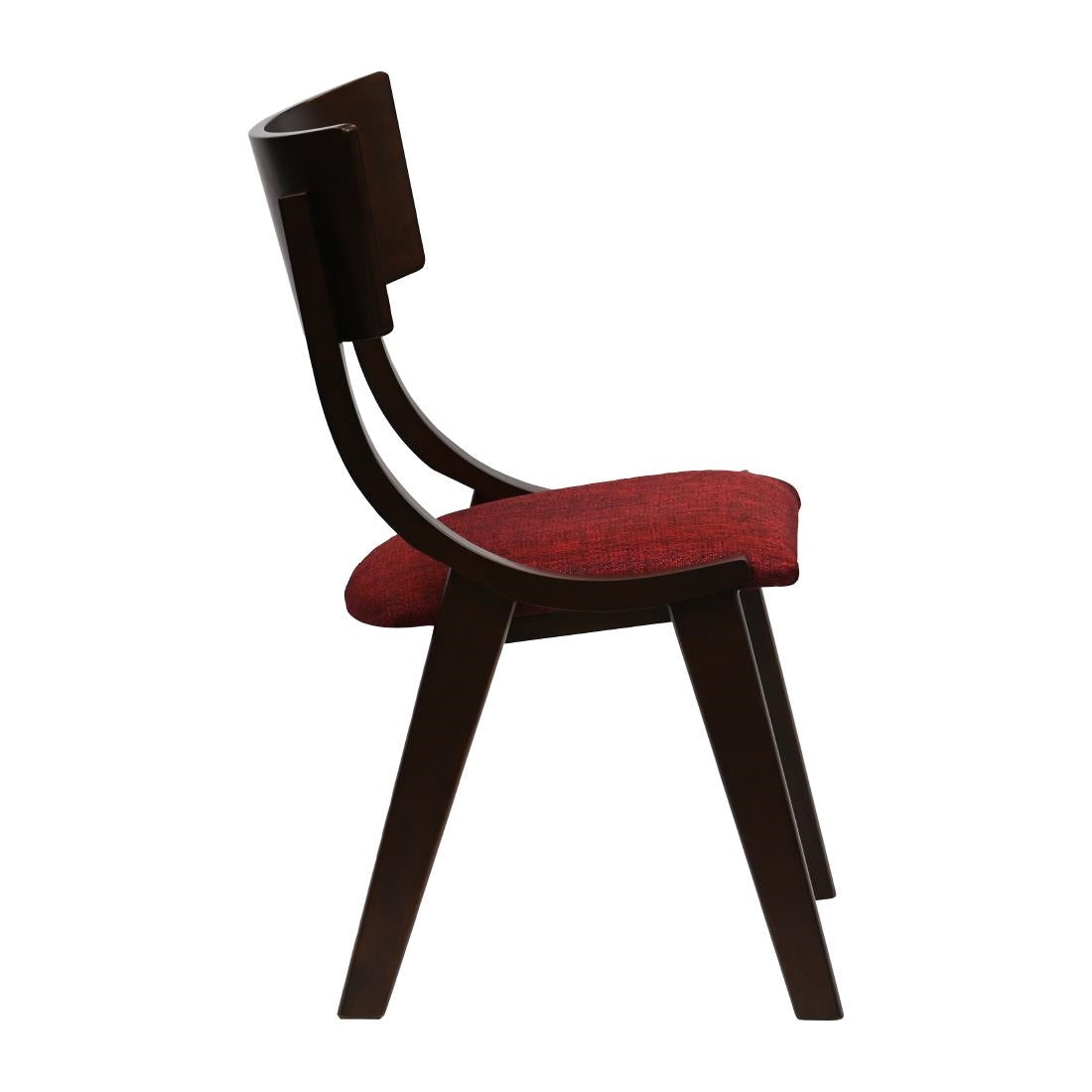 JA246 Chelsea Dining Chairs in Dark Walnut with Shetland Scarlett Seats (6 Pack)