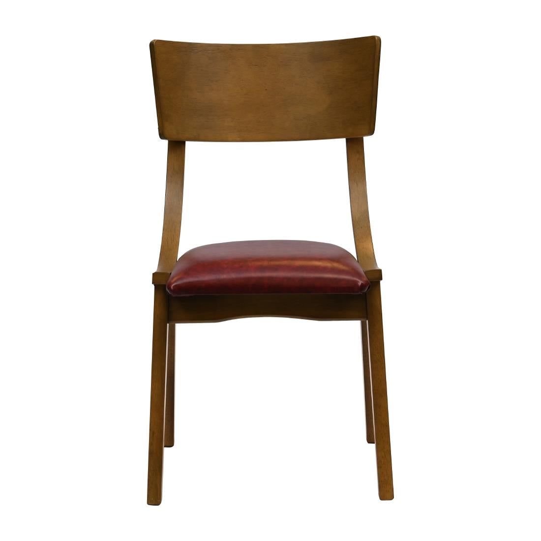 JA251 Chelsea Dining Chairs in Weathered Oak with Bison Bordeaux Seats (6 Pack)