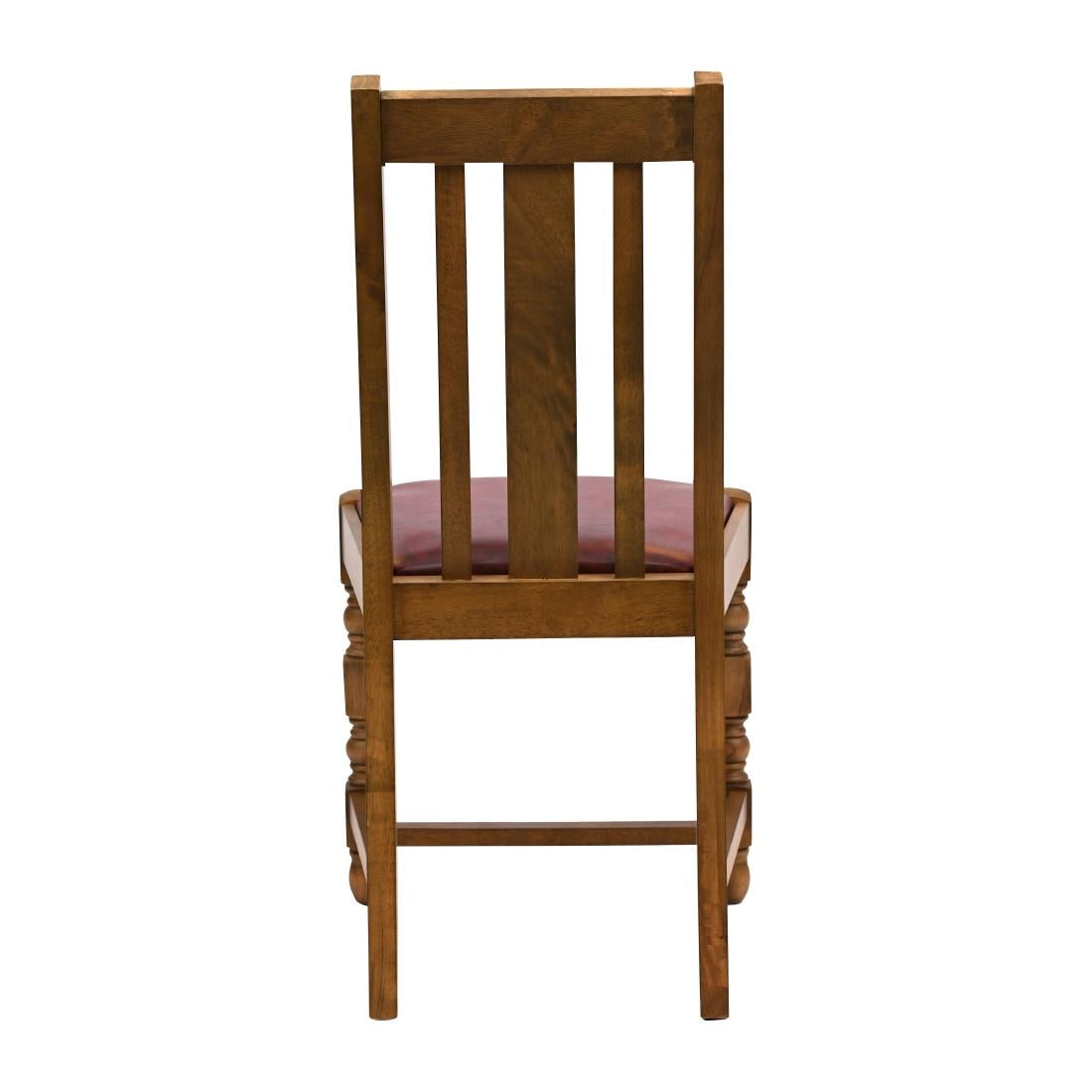 JA256 Thame Dining Chair in Weathered Oak with Bison Espresso Seat (6 Pack)