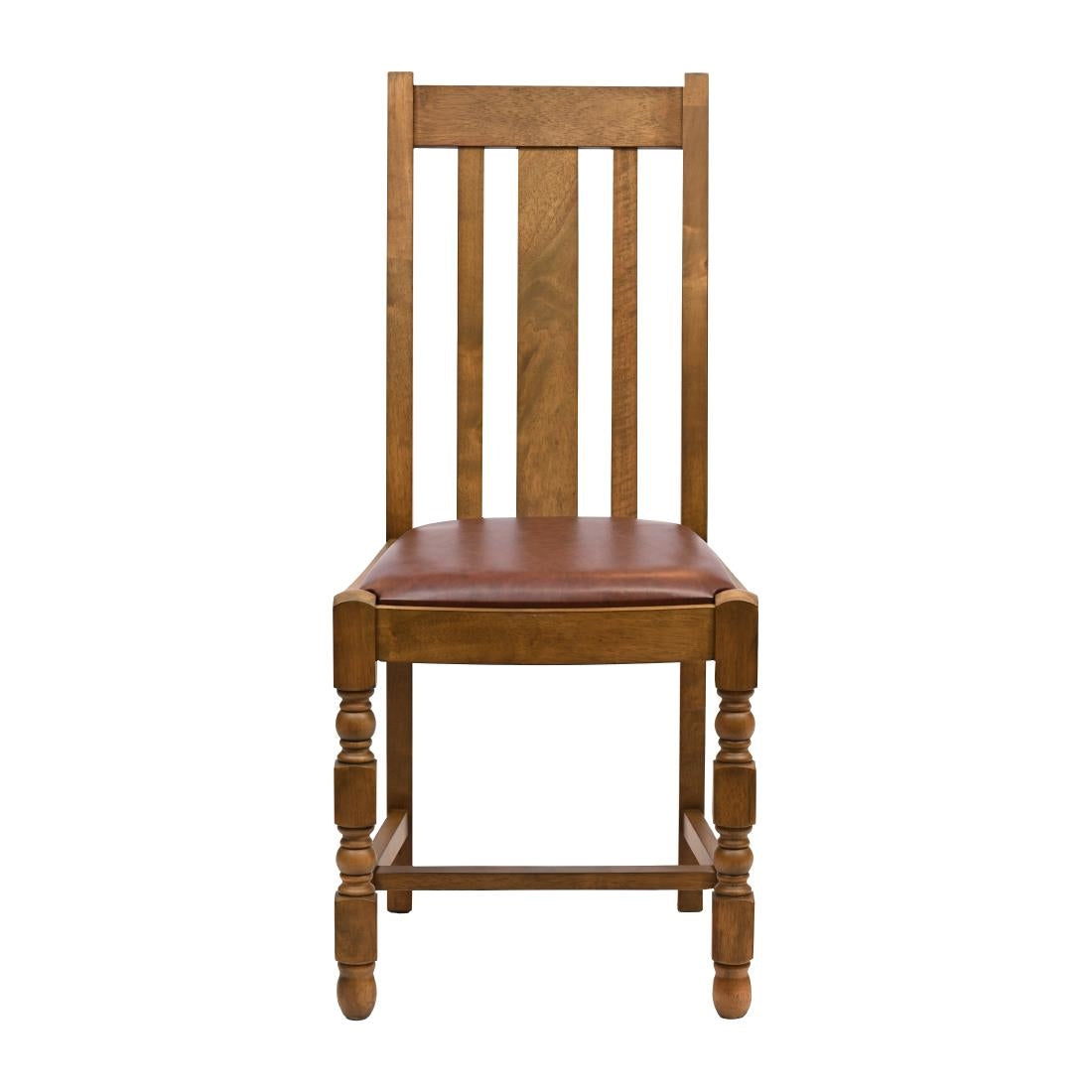 JA256 Thame Dining Chair in Weathered Oak with Bison Espresso Seat (6 Pack)