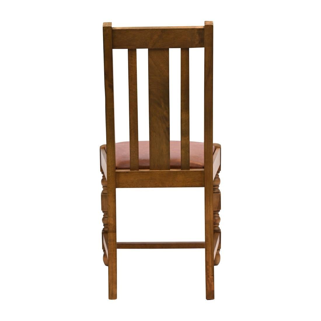JA257 Thame Dining Chair in Weathered Oak with Bison Tan Seat (6 Pack)