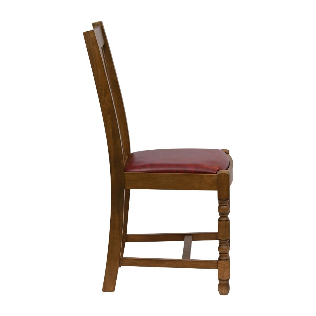 JA259 Thame Dining Chair in Weathered Oak with Bison Bordeaux Seat (6 Pack)