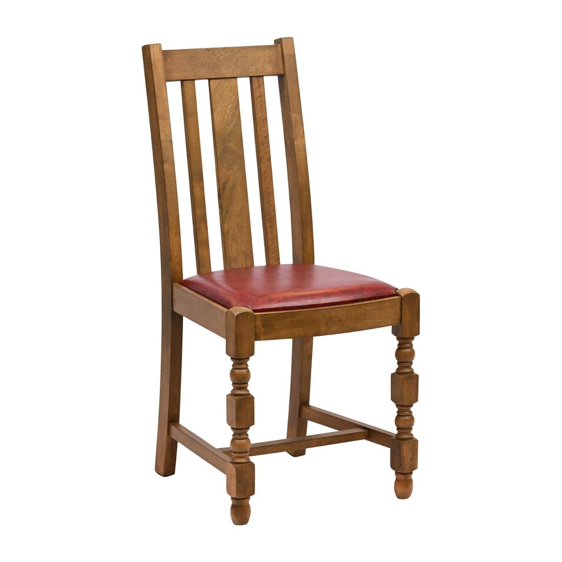 JA259 Thame Dining Chair in Weathered Oak with Bison Bordeaux Seat (6 Pack)