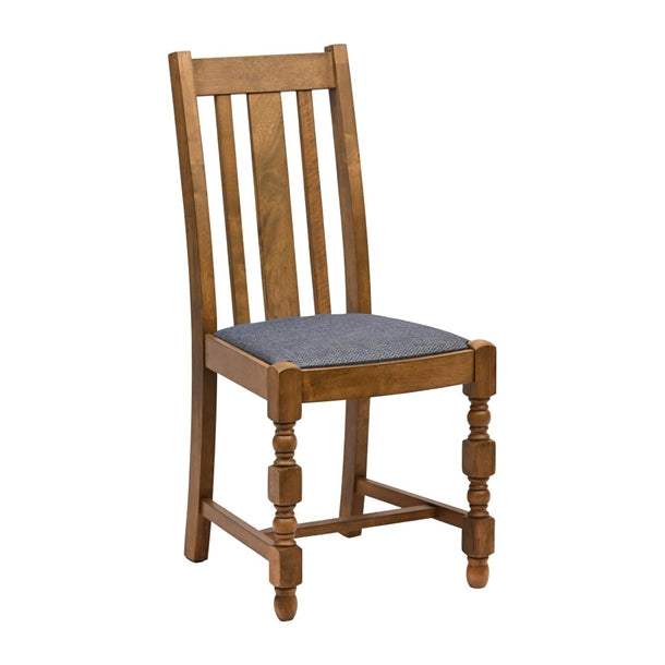 JA263 Thame Dining Chair in Weathered Oak with Shetland Sea Seat (6 Pack)