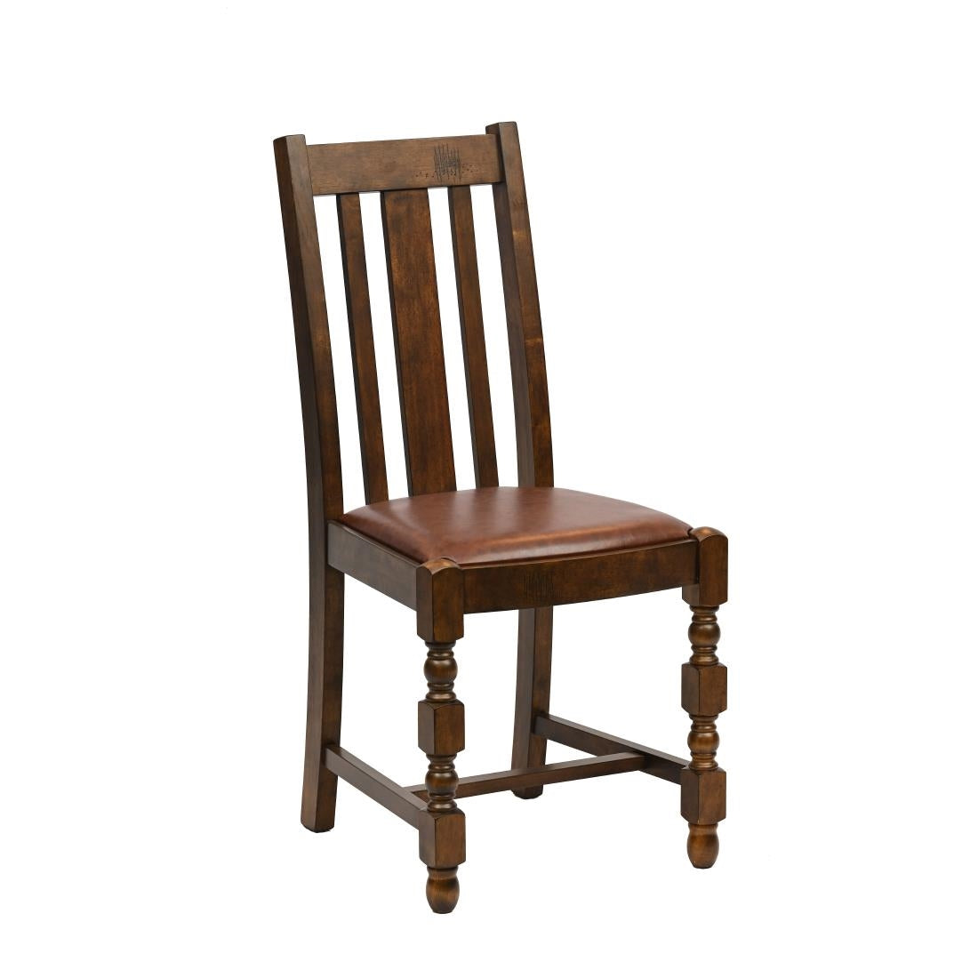 JA264 Thame Dining Chair in Vintage Wood with Bison Espresso Seat (6 Pack)