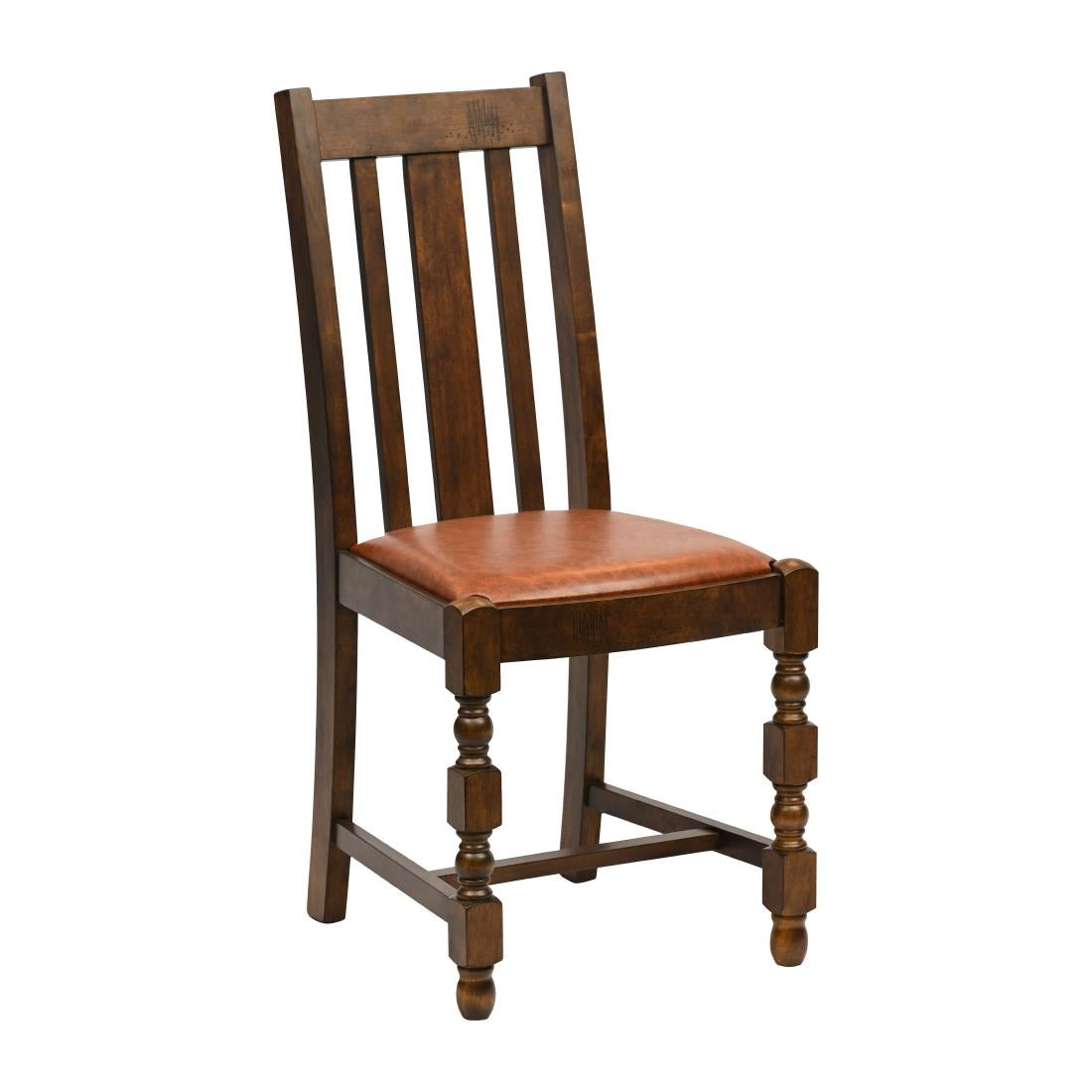 JA265 Thame Dining Chair in Vintage Wood with Bison Tan Seat (6 Pack)