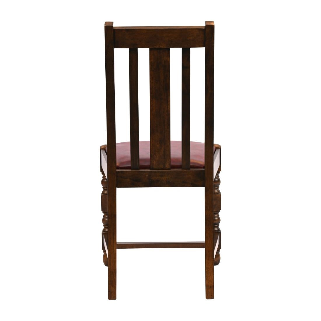 JA267 Thame Dining Chair in Vintage Wood with Bison Bordeaux Seat (6 Pack)
