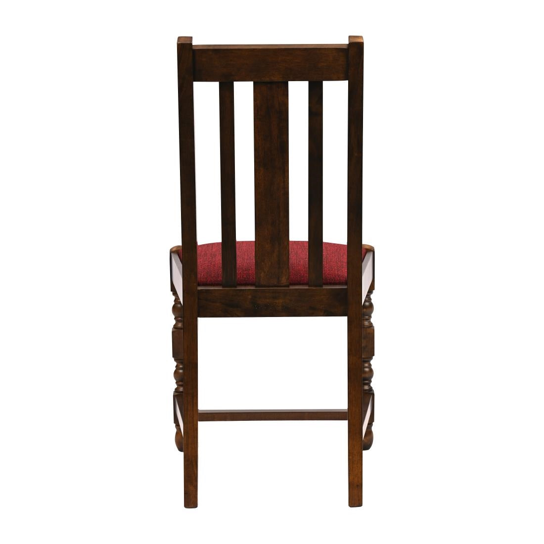 JA270 Thame Dining Chair in Vintage Wood with Shetland Scarlett Seat (6 Pack)