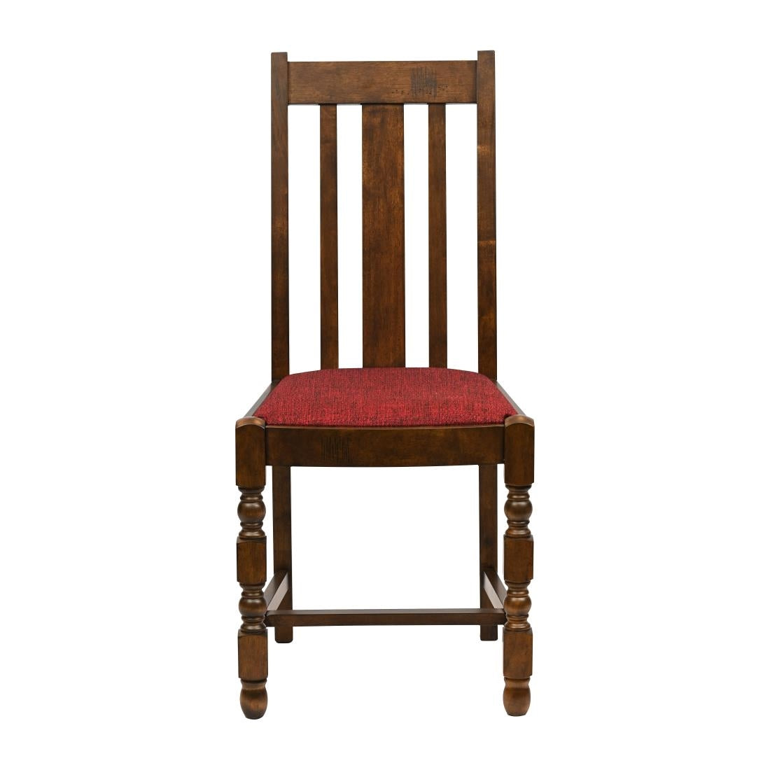 JA270 Thame Dining Chair in Vintage Wood with Shetland Scarlett Seat (6 Pack)