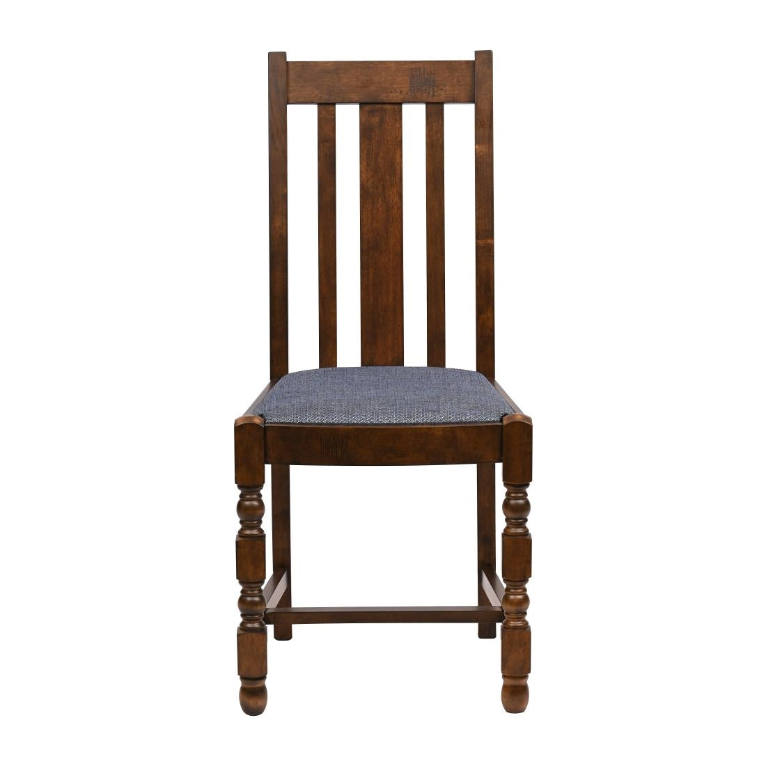 JA271 Thame Dining Chair in Vintage Wood with Shetland Sea Seat (6 Pack)