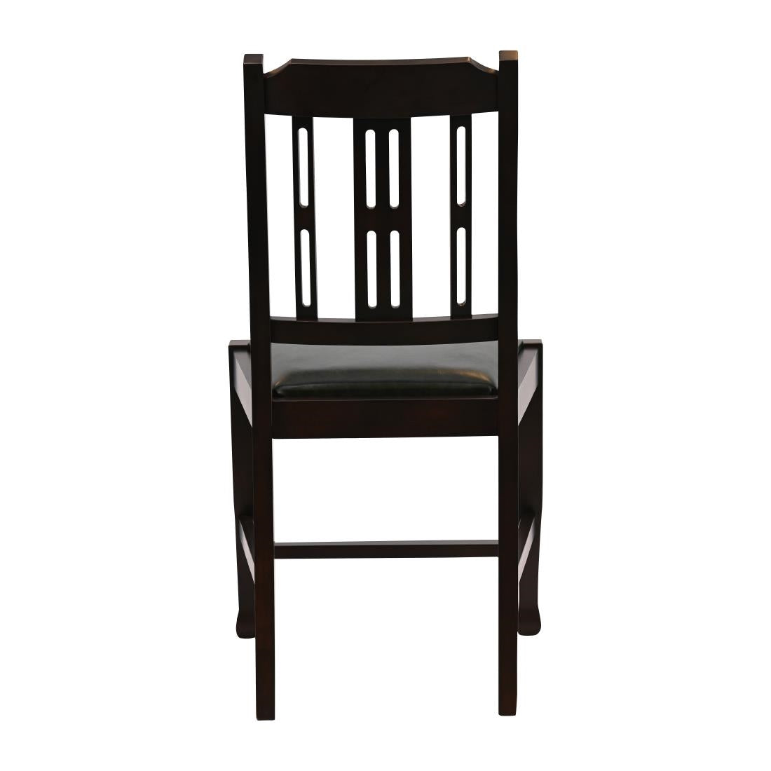 JA274 Lattice Back Dining Chair in Dark Walnut with Bison Cedar Seat (6 Pack)