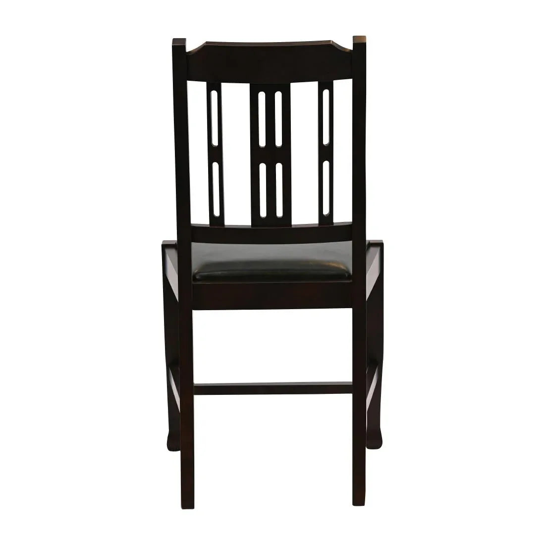 JA274 Lattice Back Dining Chair in Dark Walnut with Bison Cedar Seat (6 Pack)