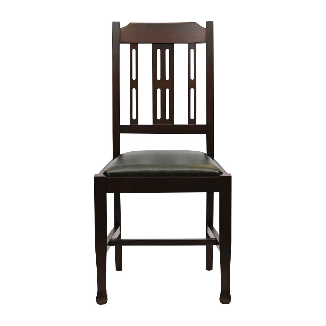 JA274 Lattice Back Dining Chair in Dark Walnut with Bison Cedar Seat (6 Pack)