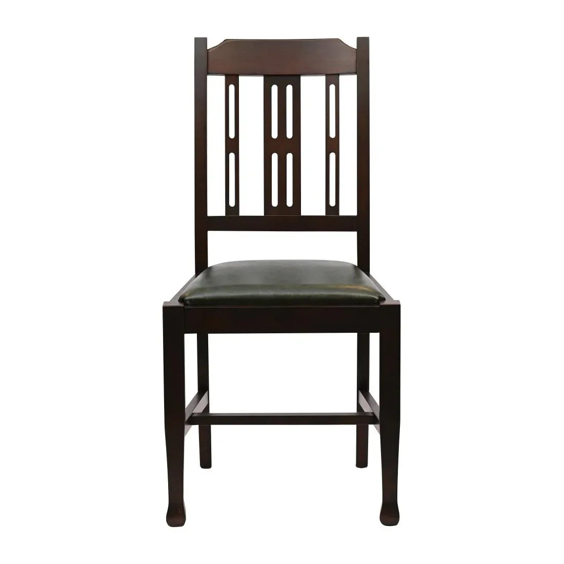 JA274 Lattice Back Dining Chair in Dark Walnut with Bison Cedar Seat (6 Pack)