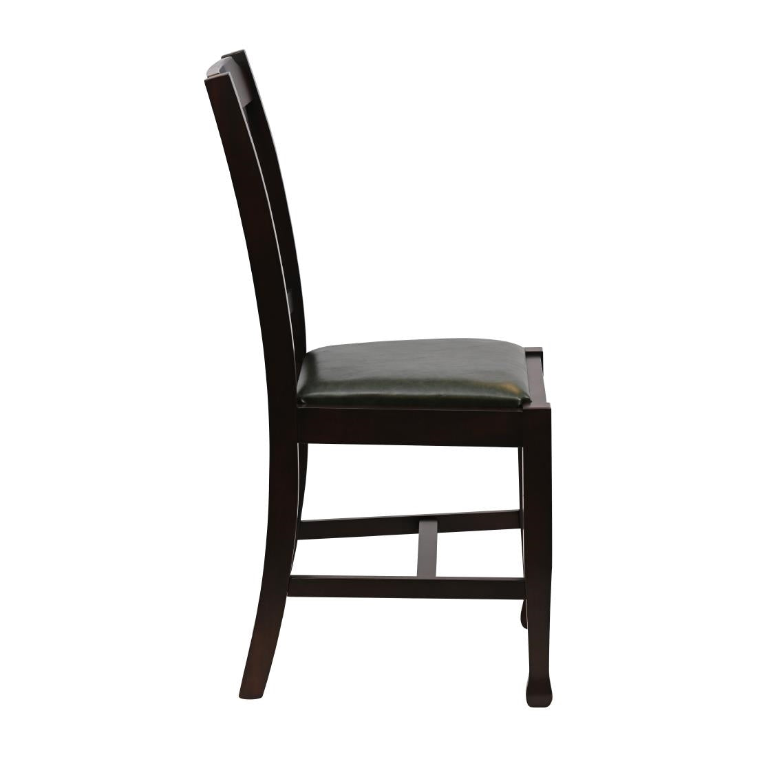 JA274 Lattice Back Dining Chair in Dark Walnut with Bison Cedar Seat (6 Pack)