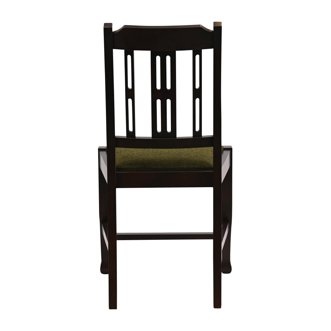 JA276 Lattice Back Dining Chair in Dark Walnut with Shetland Forest Seat (6 Pack)