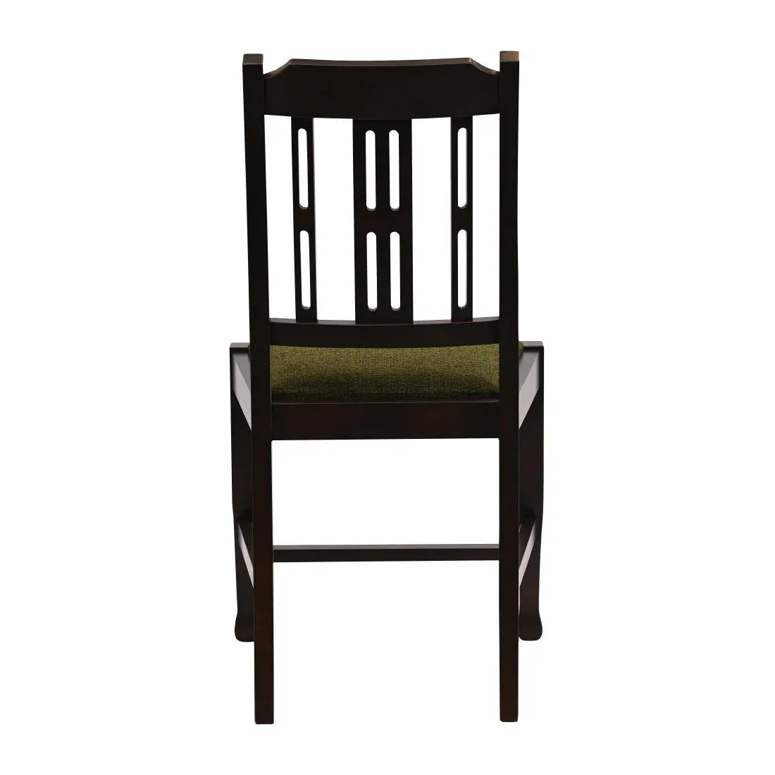 JA276 Lattice Back Dining Chair in Dark Walnut with Shetland Forest Seat (6 Pack)