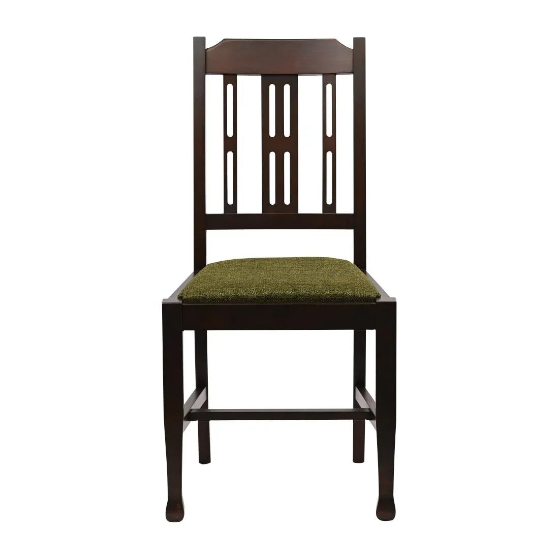 JA276 Lattice Back Dining Chair in Dark Walnut with Shetland Forest Seat (6 Pack)
