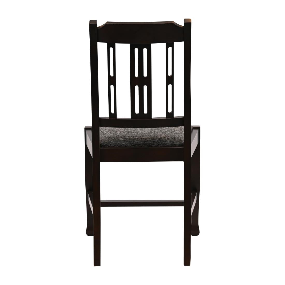 JA277 Lattice Back Dining Chair in Dark Walnut with Shetland Smoke Seat (6 Pack)